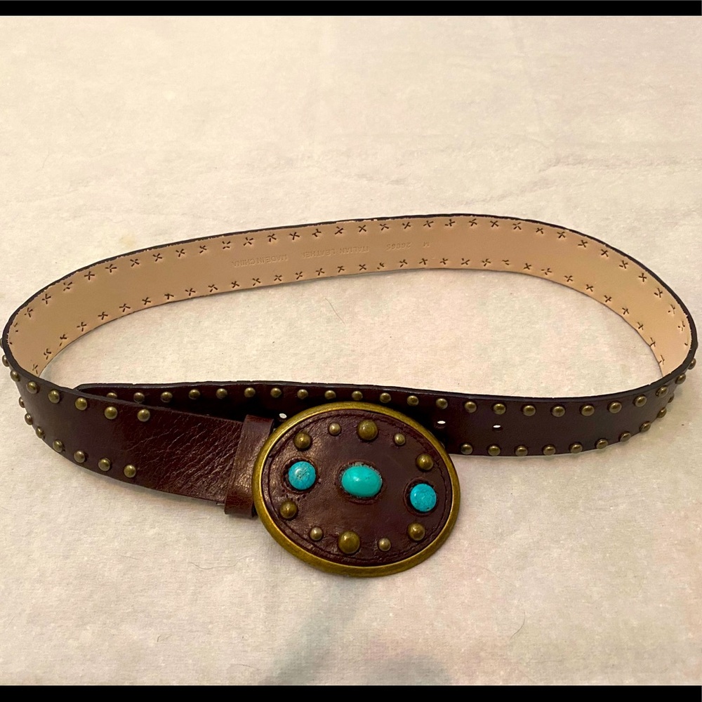 3 for $20. Leather, brass and turquoise belt.